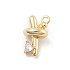 Brass Micro Pave Cubic Zirconia Pendants LS-KK-D283-21G-1
