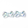 UV Plating Rainbow Iridescent Acrylic Beads OACR-H015-01-3