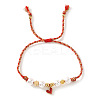 Handmade Heart Brass Enamel Charm Bracelets OI2276-8-1