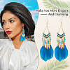 2 Pairs 2 Styles Feather Dangle Earrings EJEW-TA0001-48A-7