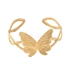 Butterfly 304 Stainless Steel Cuff Bangles for Women BJEW-A155-01G-4