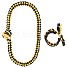 Polyester Graduation Honor Ribbon & Braided Bracelets & Brooch Sets AJEW-WH20816-001A-1