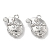 Brass Micro Pave Cubic Zirconia Pendants KK-M102-11P-1