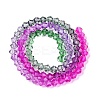 Gradient Color Baking Paint Glass Bead Strands X1-DGLA-A039-T4mm-A09-2