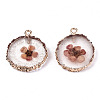 Transparent Clear Epoxy Resin & Dried Flower Pendants LS-RESI-S383-075-D02-2