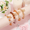 4Pcs Glass & Acrylic Beaded Stretch Bracelets Set BJEW-SP0001-07-4
