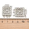 Rack Plating Brass Micro Pave Clear Cubic Zirconia Box Clasps KK-G494-05P-3