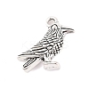 Tibetan Style Alloy Bird Pendants X-TIBEP-1425-AS-LF-1