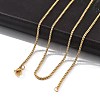 1.8mm Rack Plating Brass Box Chain Necklaces for Women Men MAK-L044-60G-2A-1