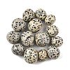 Natural Dalmatian Beads G-G348-01B-48-1