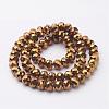 Electroplate Glass Beads Strands GR7x10mmY-M2-3