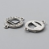 Zinc Alloy Crystal Rhinestone Connector Charms ALRI-WH0005-17L-P-2
