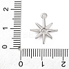 Brass Micro Pave Clear Cubic Zirconia Pendants KK-Z084-01P-3