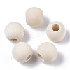 Unfinished Natural Wood European Beads WOOD-Q041-04D-1