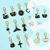 20Pcs 20 Styles Alloy Enamel Pendant Decorations HJEW-FS00045-2