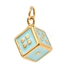 304 Stainless Steel Enamel Pendants STAS-P431-25G-03-1