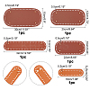Oval PU Leather Knitting Crochet Bags Nail Bottom Shaper Pad DIY-PH0008-30-2