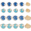 20Pcs 4 Styles 1-Hole Zinc Alloy Shank Buttons BUTT-OC0001-63-1