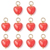 Opaque Acrylic Heart Charms PALLOY-MZ00844-1