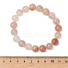 10MM Natural Xinjiang Golden Silk Jade Round Beaded Stretch Bracelets for Women BJEW-G756-01B-5