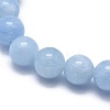 Natural & Dyed White Jade Bead Stretch Bracelets BJEW-K212-A-018-3