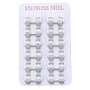 Tarnish Resistant Textured 304 Stainless Steel Huggie Hoop Earrings EJEW-L252-017P-3