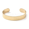Ion Plating(IP) 304 Stainless Steel Hammered Cuff Bangles for Women BJEW-Z078-11G-2