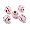 Sports Theme Opaque Acrylic European Beads RB-CBA95A4-04A-03-1