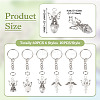 60Pcs 6 Styles Alloy & Glass Pearl Beaded Pendants PALLOY-TAC0162-4
