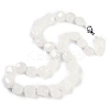 Natural Quartz Crystal Nuggets Beaded Necklaces for Women Men NJEW-K388-01D-1