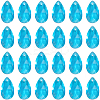 40Pcs Faceted Teardrop Glass Pendants GLAA-SP0001-11D-1