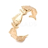 Marine 304 Stainless Steel Cuff Bangles for Women LS-BJEW-Z147-01G-01-2