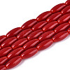 Opaque Glass Beads Strands GLAA-T028-15P-02-1