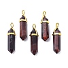 Natural Tiger Eye Pointed Pendants G-G025-01G-37-1