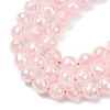 Electroplated Natural Rose Quartz Beads Strands G-B191-A04-8mm-3