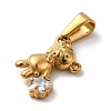 PVD Vacuum Plating 304 Stainless Steel Pendants STAS-M322-25G-2