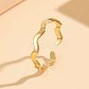 201 Stainless Steel Open Cuff Rings for Women FS-WG5C506-02-1