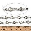 304 Stainless Steel Heart Link Chains CHS-A017-02B-P-3