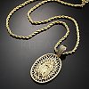 Brass Cubic Zirconia Pendant Necklaces for Women NJEW-U034-01B-G-1