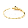 Bling Snake Cubic Zirconia Cuff Bangle BJEW-D448-01G-RS-2