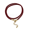 Nylon Milan Cord Necklace Making MAK-M028-01G-30-2