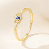 Evil Eye 925 Sterling Silver Micro Pave Cubic Zirconia Finger Rings for Women FS-WG42376-07-3
