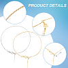 10Pcs 2 Colors Brass Box Chains Slider Bracelet Making KK-BC0013-29-4