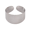 Non-Tarnish 304 Stainless Steel Textured Open Cuff Rings for Women RJEW-G285-67P-2