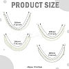 4Pcs 4 Styles Zinc Alloy and ABS Pearl Chains FIND-CJ0004-48-2