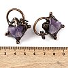 Natural Amethyst Merkaba Star Pendants G-C144-02R-01-3