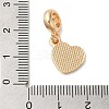 Rack Plating Alloy Light Siam Rhinestone European Dangle Charms PALLOY-S189-23G-3