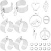 DIY Charm Cuff Ring Making Kit DIY-UN0003-69-1