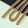 12MM 304 Stainless Steel Cuban Link Chain Necklaces for Unisex NJEW-K295-02C-G-3