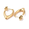 Ion Plating(IP) 304 Stainless Steel V-shape Stud Earrings X-EJEW-G293-26G-2